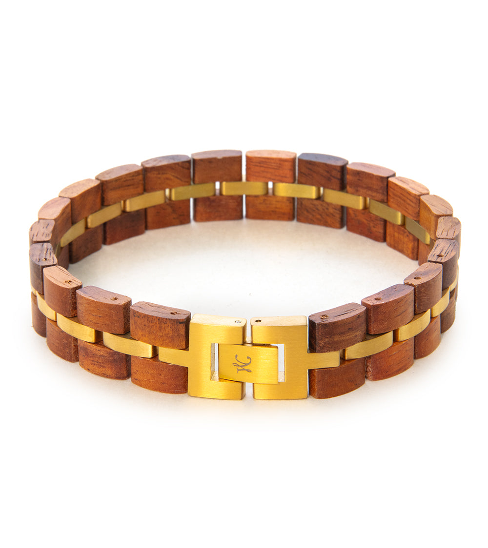 Koa Bracelet – Wide, Gold Plated – Martin & MacArthur