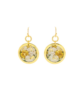 Eva Makk "Hibiscus" Disc Earrings