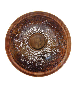 Pierced Koa Bowl "Whale" by Patrick and Peggy Bookey - 40982