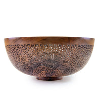 Pierced Koa Bowl "Hibiscus" by Patrick and Peggy Bookey - 40984