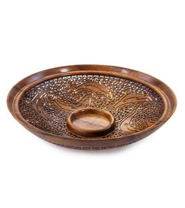 Pierced Koa Bowl "Dolphin" by Patrick and Peggy Bookey - 40988