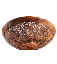 Pierced Koa Bowl "Dolphin" by Patrick and Peggy Bookey - 40988