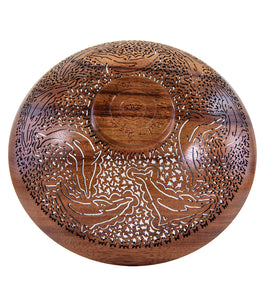 Pierced Koa Bowl "Dolphin" by Patrick and Peggy Bookey - 40988