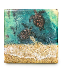 Resin Sand "Honu" Coaster