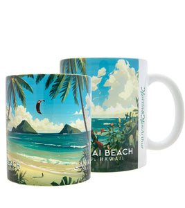 "Lanikai Beach" Travel Art Mug