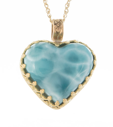 Larimar Heart Necklace by Galit