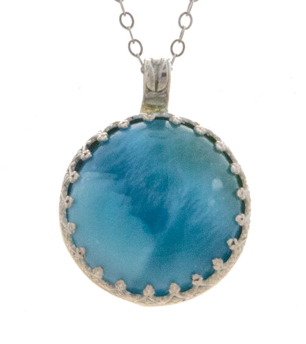 Larimar Round Cab Necklace by Galit