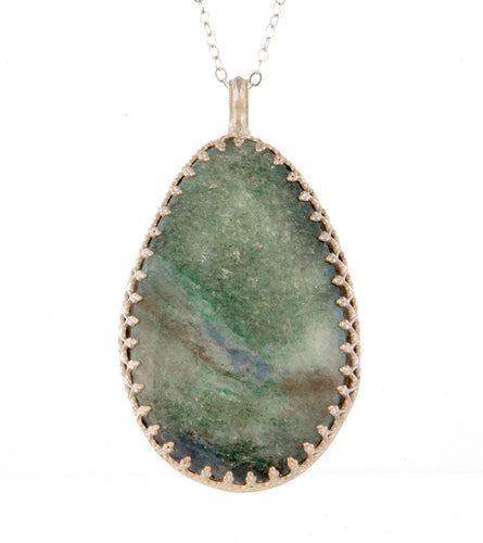 Fuchsite Cab Necklace by Galit