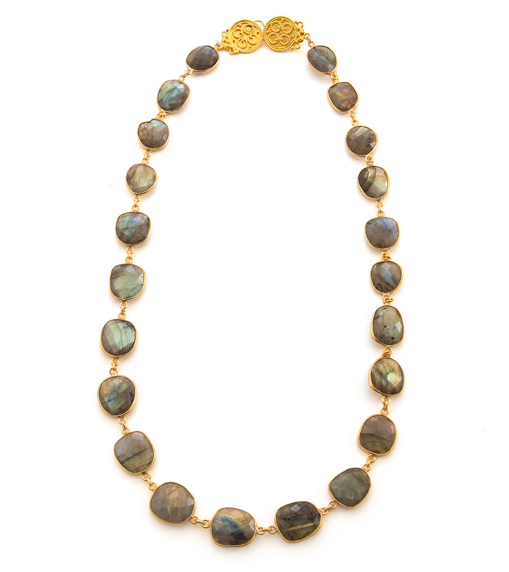 Labradorite Faceted Stone Necklace by Galit