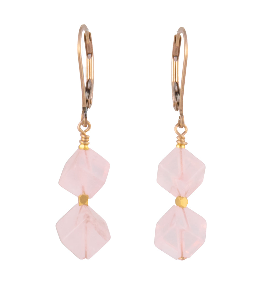 Rose Quartz Earrings by Galit