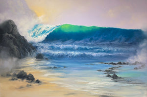 Original Painting: Rumble of the Spring Surf by George Eguchi