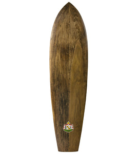 Hawaiian Marquetry Surfboard "Symbols"by Leleo Kinimaka