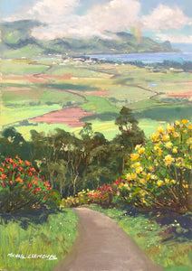 Greeting Card "Kula Protea Farm View" by Michael Clements