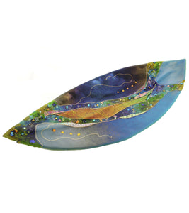 Large Boat Leaf - Blue