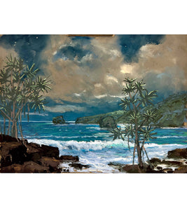 Original Pastel Painting "Keokea Nocturne" by Michael Clements 18x12