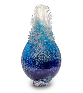 Glass Sculpture  "Kalapana Kai Wave Vase" WV247 by Daniel Moe