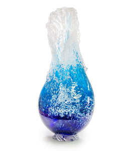 Glass Sculpture  "Kalapana Kai Wave Vase" WV248 by Daniel Moe