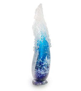 Glass Sculpture  "Kalapana Kai Wave Vase" WV248 by Daniel Moe