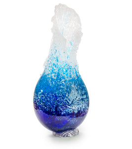 Glass Sculpture  "Kalapana Kai Wave Vase" WV248 by Daniel Moe