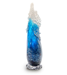 Glass Sculpture  "Kalapana Kai Wave Vase" WV249 by Daniel Moe