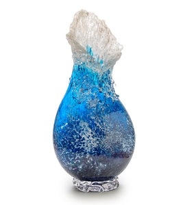 Glass Sculpture  "Kalapana Kai Wave Vase" WV249 by Daniel Moe