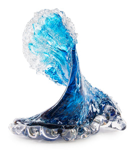 Glass Wave Sculpture "Kalapana Kai Sidewave" W254"