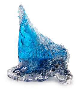 Glass Wave Sculpture "Kalapana Kai Sidewave" W254"