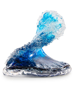 Glass Wave Sculpture "Kalapana Kai Sidewave" W254"