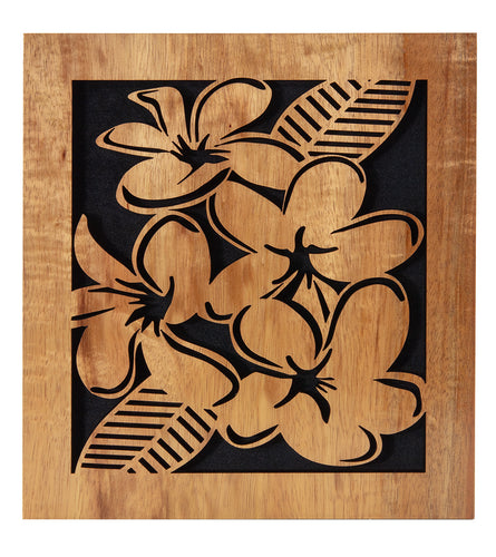 Koa Wall Art - Plumerias