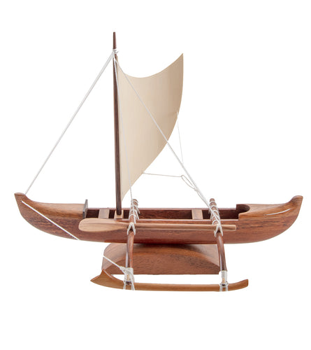 Koa 9”L Canoe “Mini Fishing with Sail”   by Francis Pimmel