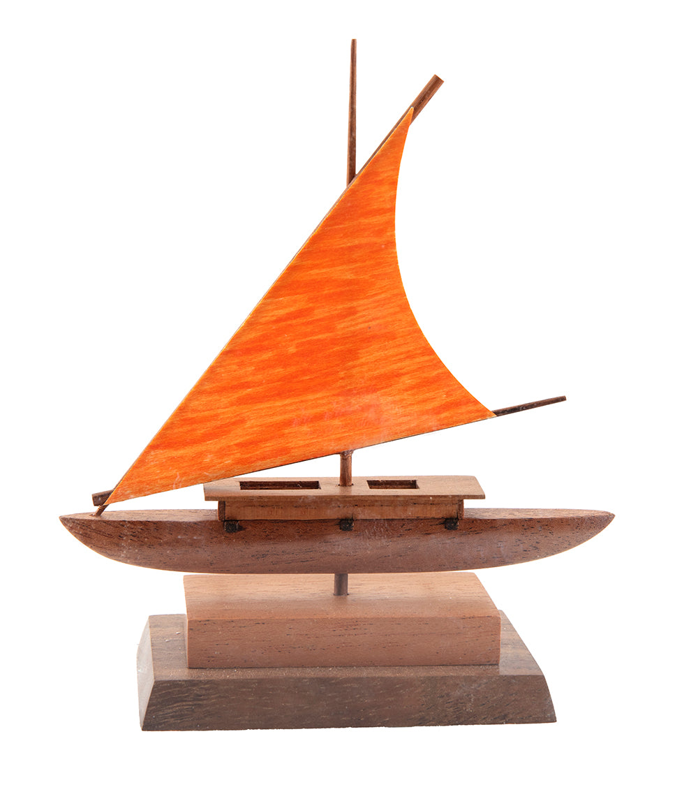 Koa 4.5”L Canoe “Manini Fiji”  by Francis Pimmel