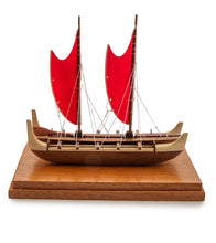 Koa 6.5”L Canoe “Star of Gladness Hokulea”  by Francis Pimmel