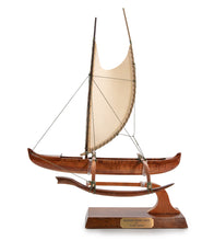 Koa 12" Canoe "Hawaiian Fishing" by Francis Pimmel