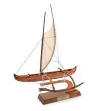 Koa 12" Canoe "Hawaiian Fishing" by Francis Pimmel