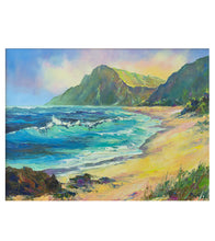 Original Painting: Makapu'u 1/24 by Michael Powell in Koa Frame 18x24