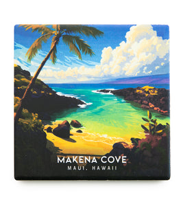 "Makena Cove" Travel Art Coaster