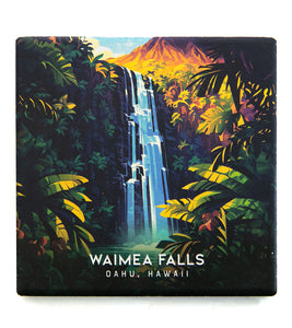 "Waimea Falls" Travel Art Coaster