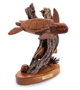 Koa Wood Sculpture "Island Kama'aina" by Craig Nichols