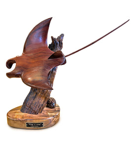 Koa Wood Sculpture "Wing n' Wing" by Craig Nichols