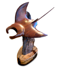 Koa Wood Sculpture "Wing n' Wing" by Craig Nichols