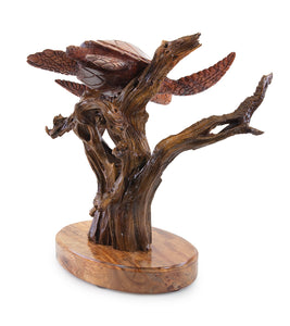 Koa Wood Sculpture "Roaming the Reef" by Craig Nichols