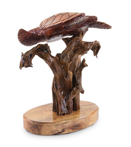 Koa Wood Sculpture "Roaming the Reef" by Craig Nichols