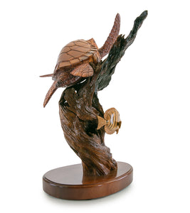 Koa Wood Sculpture "Pacific Sojourn" by Craig Nichols