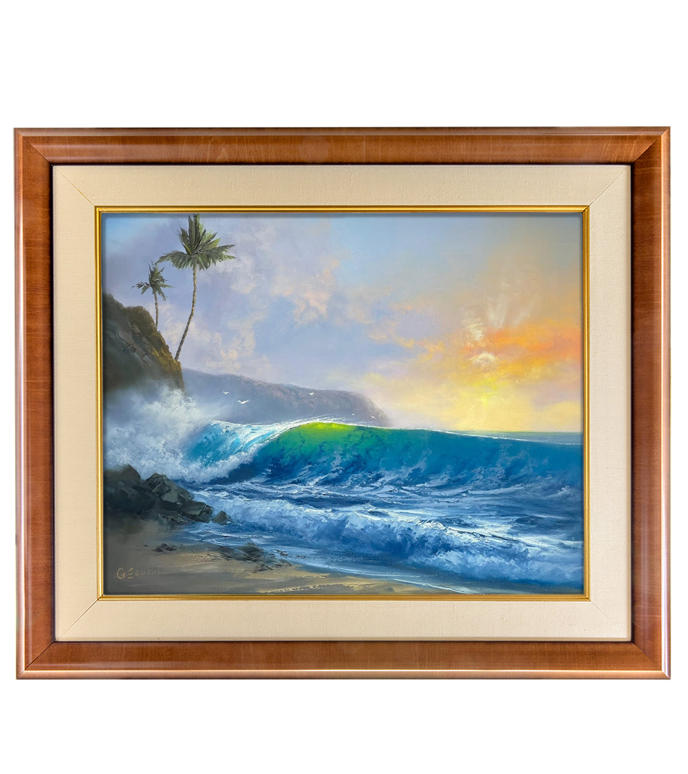 Original Painting: The Cresting of Azure Waters by George Eguchi