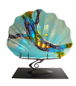 Giant Shell on Stand - Turquoise