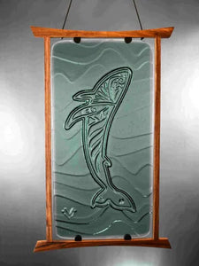 Glass Petroglyph "Kohalā (Whale)" by Roger Pawley