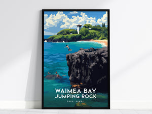 Waimea Bay Jumping Rock, Oahu, Hawaii