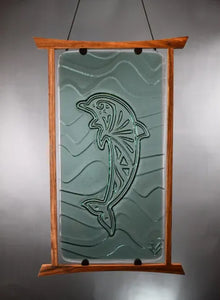 Glass Petroglyph "Naiʻa (Dolphin)" by Roger Pawley