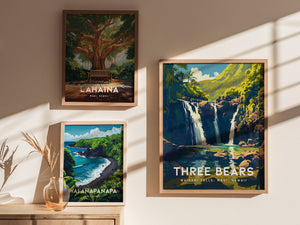 Three Bears Falls, Upper Waikani, Maui, Hawaii