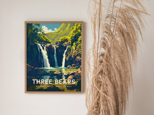 Three Bears Falls, Upper Waikani, Maui, Hawaii